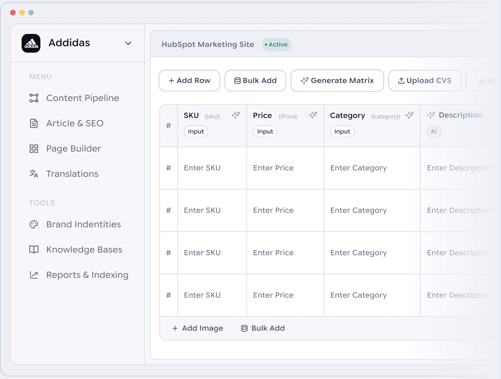 The PSEO Builder workspace with the content pipeline and article settings open